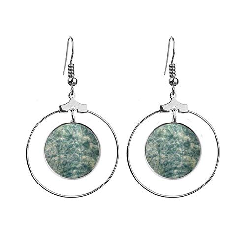 Créoles en cuir bleu foncé : grandes boucles d'oreilles anneaux tendance femme