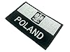 Poland Polish Polska Subdued Black Crest Flag Tactical Embroidered Airsoft Paintball Cosplay Patch #1