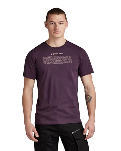 G Star Para Hombre Camiseta Poem Slim, Púrpura (lt maze D23902 336 8880), L