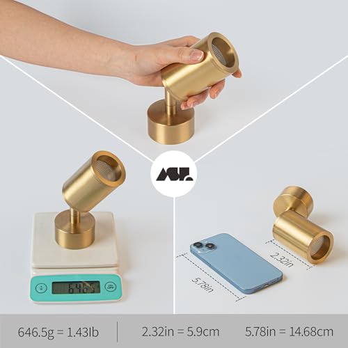 Image of Aisilan Solid Copper Surface Mounted Angle Adjustable LED Spot Light Golden Anti Glare Accent Lamp COB Ceiling Spotlight Warm White 7W for Hallway Kitchen Living Room