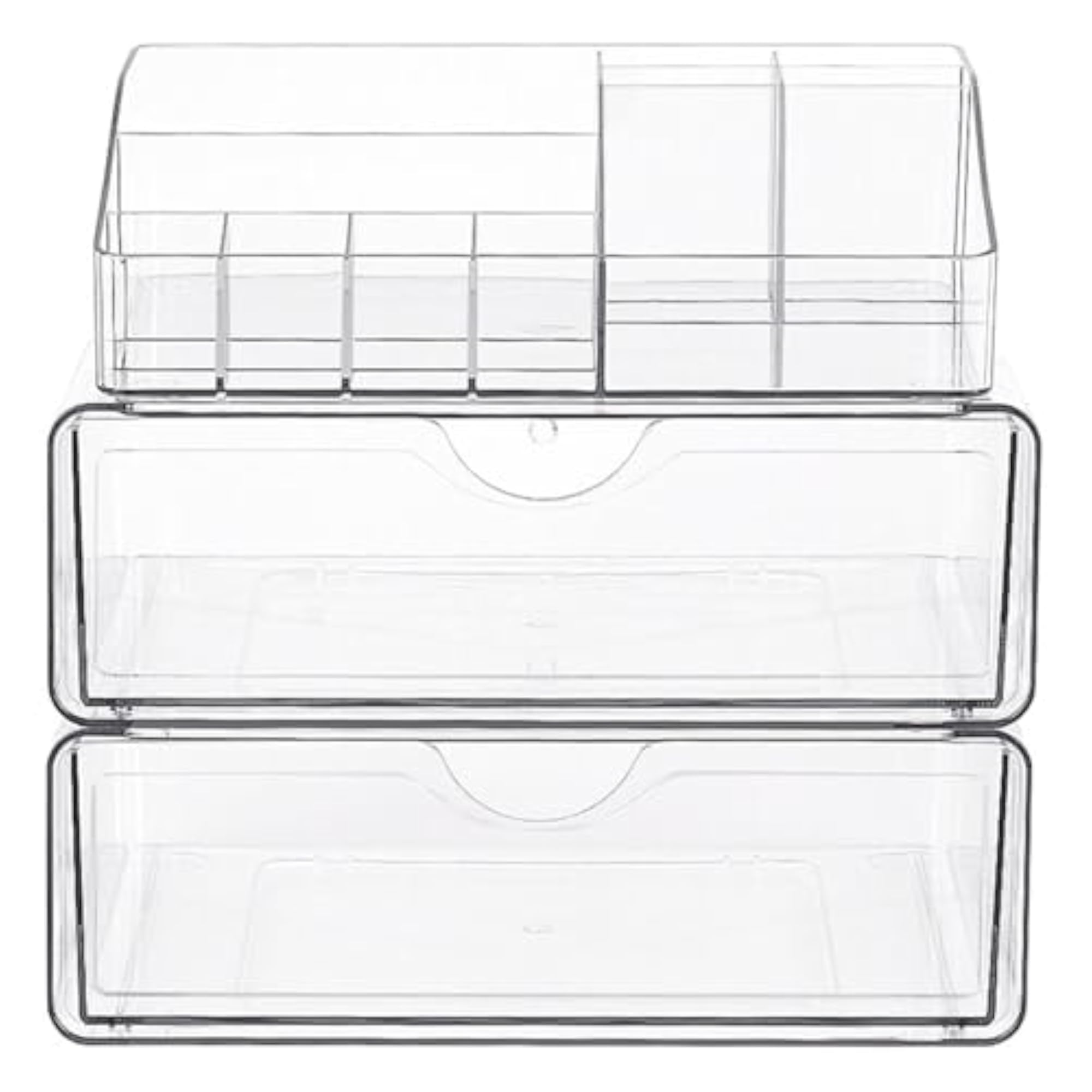 Makeup Organizer with 2 Drawers Cosmetic Display Case