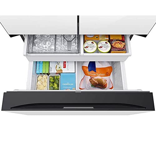 SAMSUNG RF30BB620012 30 Cu. Ft. Bespoke White Glass 3-Door French Door Refrigerator on Fridge.com