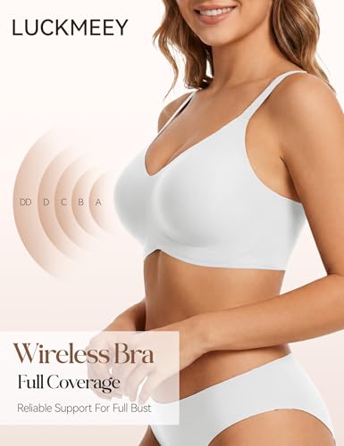 LUCKMEEY Jelly Wireless Bras for Women Push Up Plunge Supportive Seamless... - Image 2