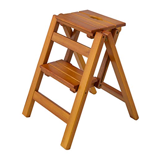 LIYFF-Marchepieds escamotables Pied en Bois de pin Chaise Tabouret Support de Fleurs Chaussures de Changement Banc Maison Cuisine bibliothèque Meubles échelle tabourets Max.150kg Cover