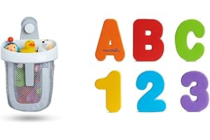Munchkin 36 Bath Letters and Numbers Toddler Scoop and Sort Bath Toys