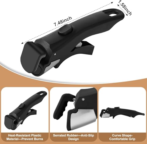 Image of Removable Handle, Detachable Pot Handles, Universal Pan Handle, Replacement Handles for Pots and Pans, Detachable Pan Handles, Universal Pan Handle, Fits All Cookware-Black