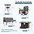 Gotland 8-Seater Outdoor Metal Patio Furniture Set with 2 Swivel Rocking Chairs & 55,000 BTU Gas Fire Pit Table with Glass Wind Guard - Patio Conversation Sectional Sofa Sets in Grey