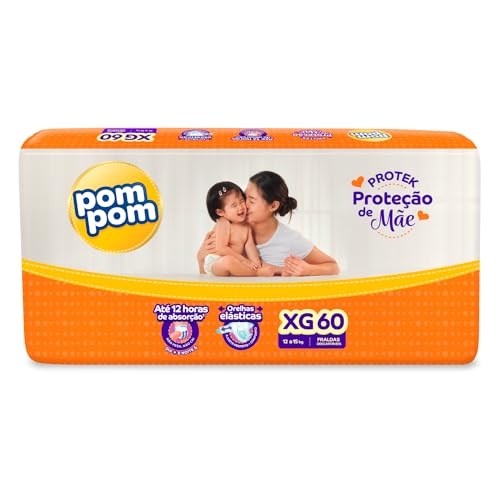 Fralda Pom Pom Protek Proteção de Mãe Hiper XG 60 Unidades Fralda Pom Pom Protek Proteção de Mãe Hiper XG 60 Unidades