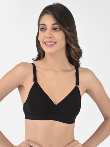 Image of Softline Women's Cotton Rich Wire-Free Non-Padded Balconette Bra Combo | Seamless, Breathable & Soft Fabric | Full Coverage & Everyday Comfort (Pack of 2)