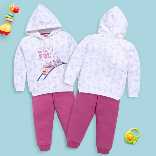 Image of LuvLap Baby Boys Full Sleeve Boys Hooded Sweatshirt & Pyjama Set