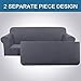 H.VERSAILTEX High Stretch 2 Pieces Sofa Cover/Slipcover Furniture Protector Form Fit Slip Resistant Stylish Couch Cover Suit for T Cushion/Box Cushion, Machine Washable(Sofa 72
