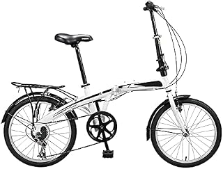 Folding Bike City Bicycle, Shimano 7 Derailleur Gears, Folding System, 20 inch Foldable Bicycles Portable Lightweight City Travel Exercise for Adults Men Women
