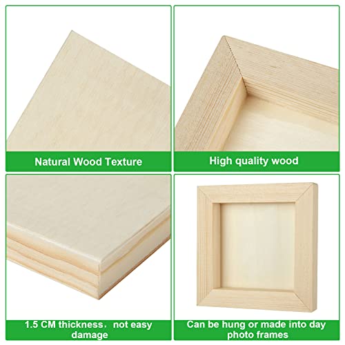 Dajave 10 Pack 4X4 Inch Wood Panels, Unfinished Wood Canvas Panels, Wooden Panel Boards For Painting, Drawing, Arts & Crafts(10X10Cm) #TOP3