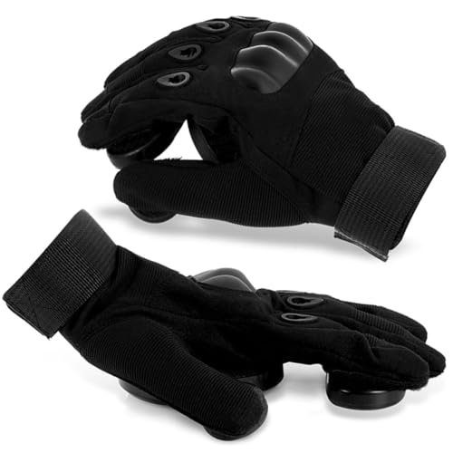 Guantes Sliders CBST04 para Longboard con Discos de Chispa Negros Unisex 5
