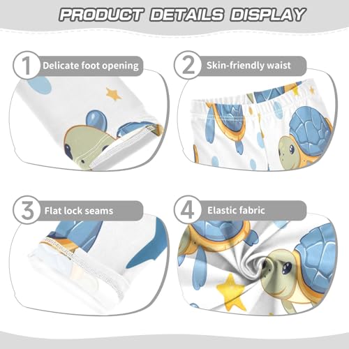 Toddler Girls Leggings Printed Yoga Pants Leggings Turtle Stars Cartoon for Kids3