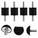 minkissy 4pcs Double Rubber Vibration Isolators with M8 Bolts, Anti-Vibration Shock Absorber Mounts for Mechanical Equipment, Silent Block Rubber Mounts for Industrial Vibration Control
