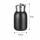 Travel Bottle Stainless Steel with Hanging Loop | Leakproof Daily Use Bottle for Office, Travel & Commute 300 ML (Black) gallery image