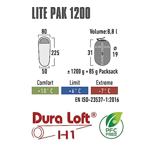 High Peak Lite Pak 1200 Sleeping Bag Regular / Left Ziper – Image 6
