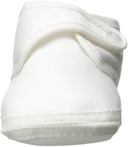 Little Things Mean A Lot Baby Boys White Cotton Sateen Pearl Button Christening Shoes - 4 | Image 2