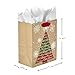 Hallmark Medium Christmas Gift Bag with Tissue Paper (Kraft Christmas Tree)