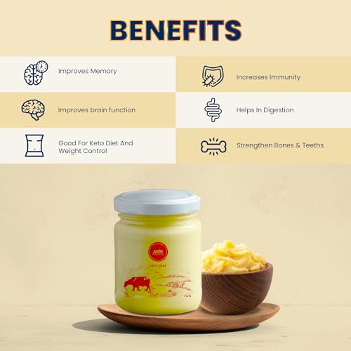 Image of Pure Whites A2 Buffalo Desi Ghee 200 ml | Traditional Bilona Method | Danedar Texture & Rich Aroma | Made from Buffalo Milk | Suitable for Daily Cooking & Sweets | Pure, Testy & Natural