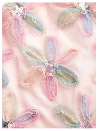 WDIRARA Women's Floral Appliques Mesh Skirt Low Rise Mini Skirts3