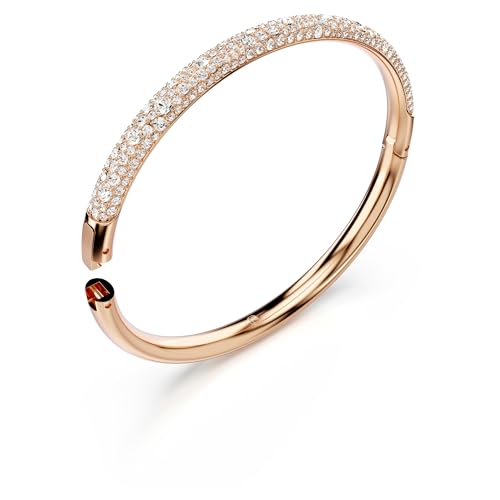 Swarovski Meteora Bangle, Snow Pave, Clear Crystals on Rose Gold-tone Finished Metal3