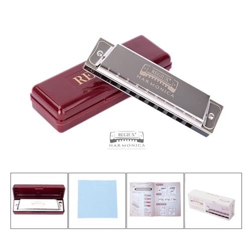 Harmonica Key of C, 10 Holes Diatonic, Professional Tone, Blues & Folk, Durable Design with Protective Case for Professional Player & Beginner, Gift for Family, Friends, Adult, Students - Les Beatles, Paul McCartney, John Lennon, RIngo Starr, George Harrison Harmonica Key of C, 10 Holes Diatonic, Professional Tone, Blues & Folk, Durable Design with Protective Case for Professional Player & Beginner, Gift for Family, Friends, Adult, Students – Image 7