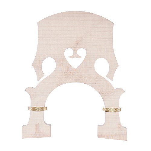 Fesjoy Bridge Standard Maple Bridge Replacement Part for 3/4 Size Double Bass Adjustable Upright Bass Bridge - Thumbnail 2