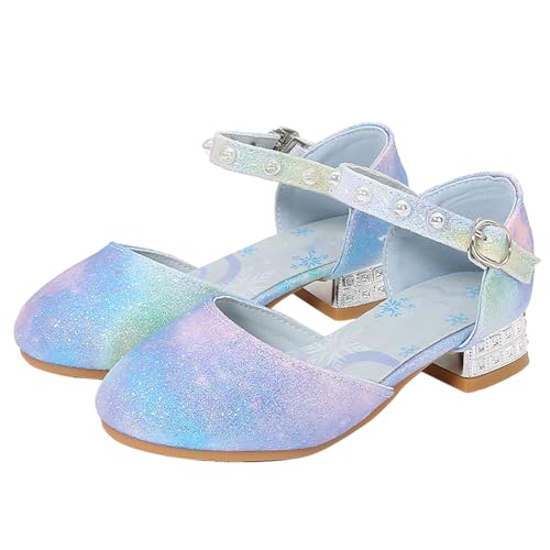 Sandales pour filles bout fermé avec talons stables pour courir en fête sans danger