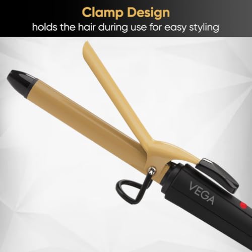 Vega Ease Curl 25 mm Barrel Hair Curler for Women with Ceramic Coated Plates, Safety Stand, Cool Tip, Fast Heatup, Hair Curling, Hair Styling for Women, (VHCH-02) - Image 5