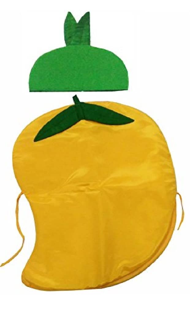 Urika Fruits and vegetable fancy Dress costume for Kids Costume Wear cutout (Mango plain Free Yellow) (B0D818K43Y) Amazon Price History, Amazon Price Tracker