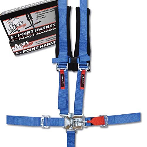 blue 5 point harness - 5 Point Harness With 2 Inch Padding E4 Certified (Blue)