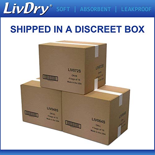 Image of LivDry 3XL Overnight Adult Diapers for Women and Men, XXXL Incontinence Underwear, 72 inch-92 inch Waist, Disposable Pull-On Briefs, XXX-Large, 40 Count