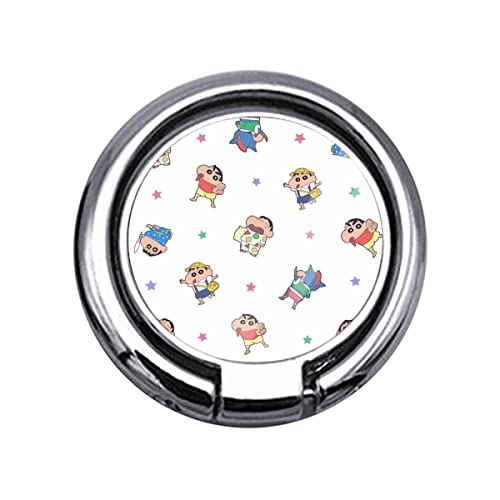 クレヨンしんちゃん スマホリング キャラクター 360度回転式 ホルダーリング おしゃれ 丸型 携帯リング 人気 落下防止 バンカーリング 薄型 ギフト iPhone/Android各種他対応