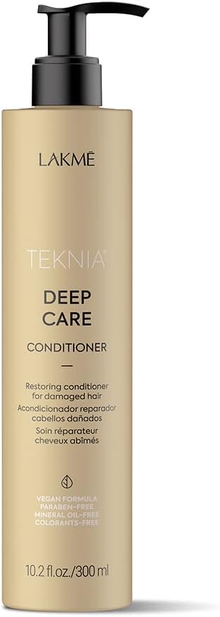 Lakmé Teknia Deep Care Conditioner, Repairing Conditioner for Damaged Hair, 10.2 Fl Oz