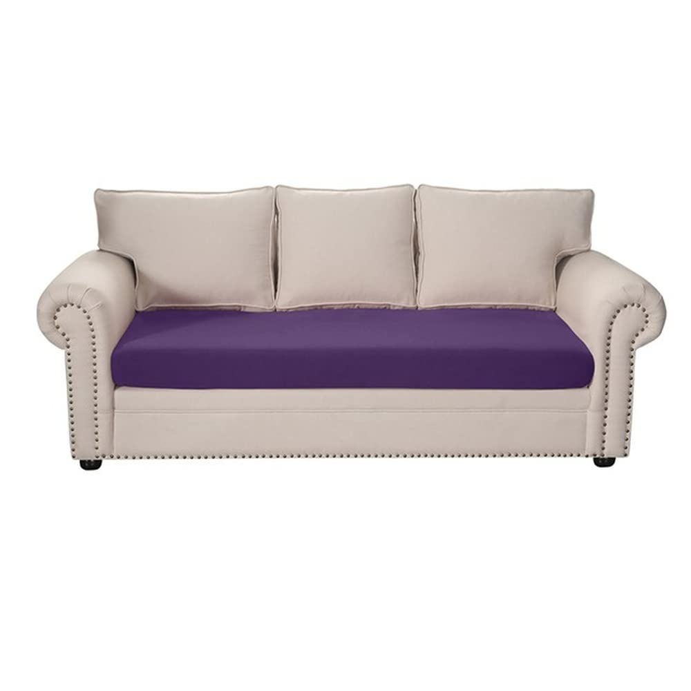 Fundas de sofá elásticas XL lavables de poliéster suave morado