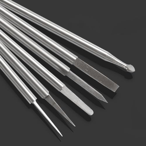 Image of Serplex 6Pcs Carving Bits Detail Carving Bits for Dremel Rotary Tool Engraving Bit Stainless Steel Carving Drill Bit Detailing Engraving Bits Rotary Carving Bits for DIY Wooden Carving Woodworking