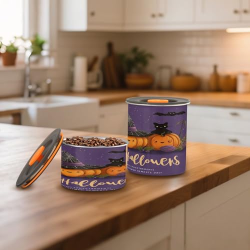 Envase de café vacío púrpura de 500ml en acero inoxidable miniatura 6