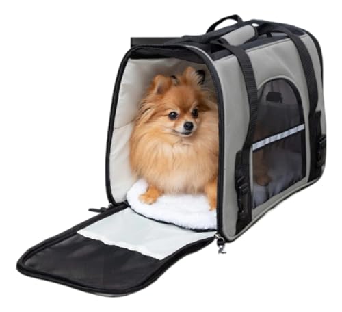 Bolsa Transporte Pet 52x35x25 Passeio Viagem Carro Avião Para Cães e Gatos