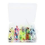 Plyisty Mehrere Konfigurationen 165-teiliges Angelköder-Set Soft Lure Jig Hook Combo Pack Zum Barschangeln mit Aufbewahrungsbox (165 Stück/Karton)