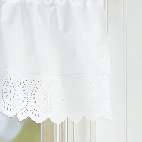 Chf Penny Eyelet Valance, 14, White #TOP2