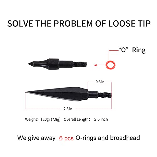Sopoger Archery 30Inch Carbon Arrows 12 Pack And 6 Pack Hunting Broadhead Set Archery Arrow For Compound Bow & Recurve Bow Spine 500 Hunting Arrow With Removeable Tips Practice Target Shooting (Black) #TOP2