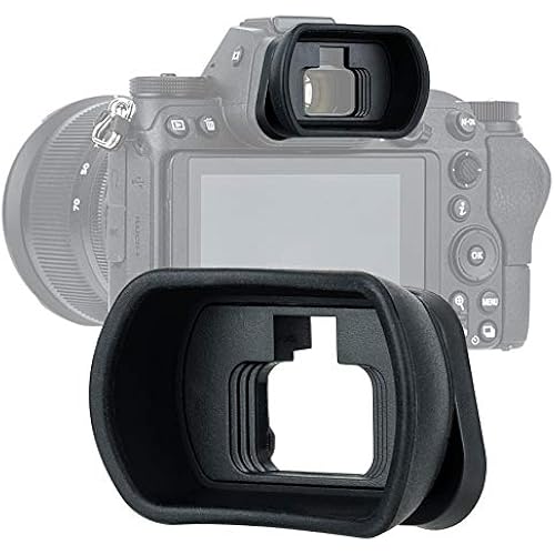 JJC KIWIFOTOS Ergonomic Long Camera Eyecup for Nikkor Z5 Z6 Z7 Z6II Z7II, Eye Cup Eye Piece viewfinder Replace DK-29 Eyecup, Soft Silicone, 50 * 33 * 21mm, Compatible with Nikon Z6 II Z7 II Z6 Z7 Z5