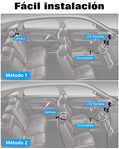 Miniatura 8 de Zacro Cámara Bebé Asiento Trasero Hd 1080p - Espejo Retrovisor Bebé Coche Pantalla 4.3 - Monitores De Bebé Para Coche Con Función De Visión Nocturna, Ángulo De Visión Amplio