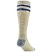 GOLDTOE Men's Harrington Crew Socks, Multipairs, Retro Stripe Oatmeal Assorted (6-Pairs), Shoe Size: 6-12.5