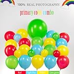 Sesame Friends Birthday Party decorations 140Pcs Cartoon Theme primary color Balloon Garland Kit with red brick wall Backdrop and birthday sticker for Boys Girls Sesame Theme kids Party supplies - Image 3