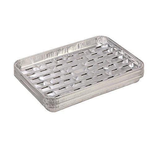 tepro Grillzubehör Aluminium-Grillschalen 10er-Set, 23 x 34 x 2.5 cm, silber