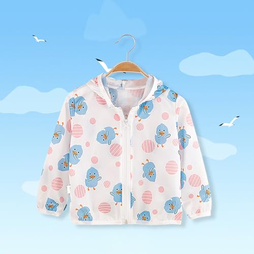 Toddler Boys Girls Lightweight Sun Jacket Cartoon Print Zip Hooded Windbreaker Coats Hooded Casual Outerwear2