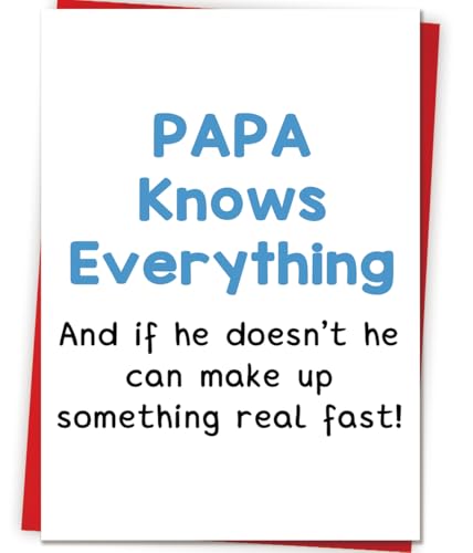 OJsensai Comfort Fathers Day Card, Father's Day Card from Daughter Son Kids girl boy, Papa Fathers Day Card, Gift for Dad Who Wants Nothing